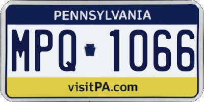 PA license plate MPQ1066
