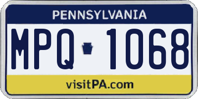PA license plate MPQ1068