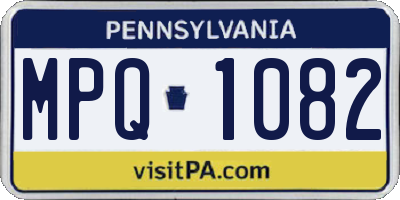 PA license plate MPQ1082