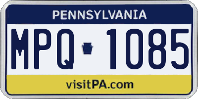 PA license plate MPQ1085