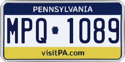 PA license plate MPQ1089