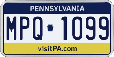 PA license plate MPQ1099