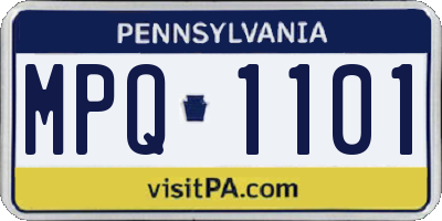 PA license plate MPQ1101