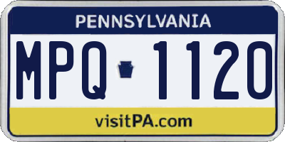 PA license plate MPQ1120