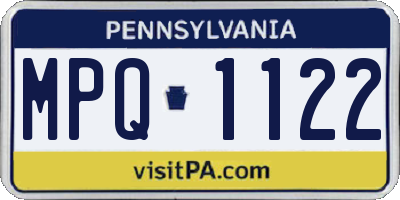PA license plate MPQ1122