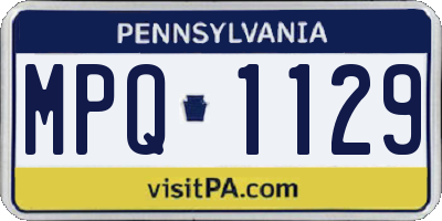 PA license plate MPQ1129