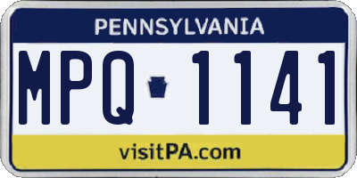 PA license plate MPQ1141