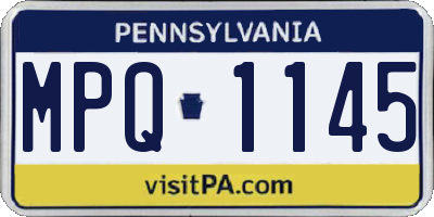 PA license plate MPQ1145