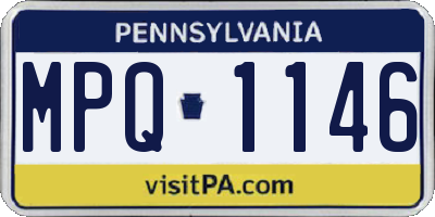 PA license plate MPQ1146