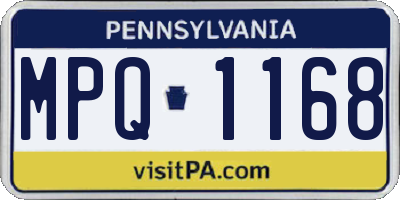 PA license plate MPQ1168