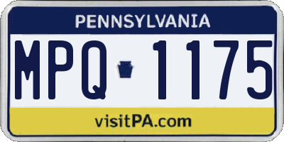 PA license plate MPQ1175