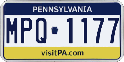 PA license plate MPQ1177