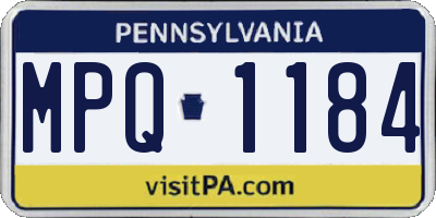 PA license plate MPQ1184