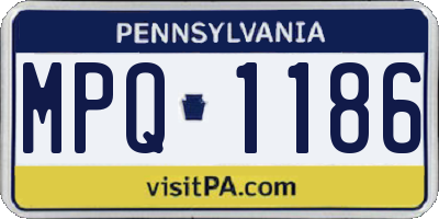 PA license plate MPQ1186