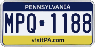 PA license plate MPQ1188