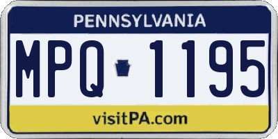 PA license plate MPQ1195
