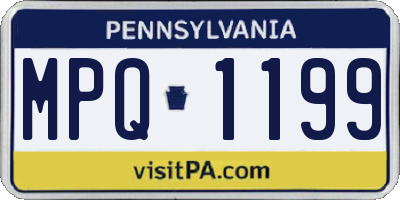 PA license plate MPQ1199