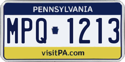 PA license plate MPQ1213