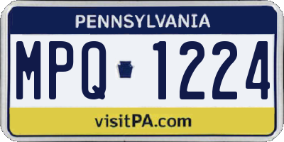 PA license plate MPQ1224