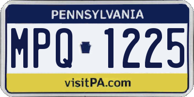 PA license plate MPQ1225