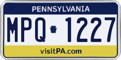 PA license plate MPQ1227