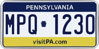 PA license plate MPQ1230