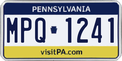 PA license plate MPQ1241