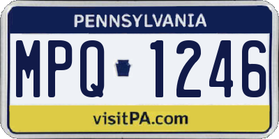 PA license plate MPQ1246