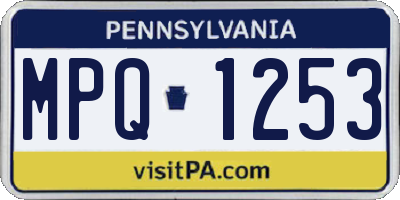 PA license plate MPQ1253