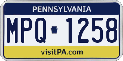 PA license plate MPQ1258