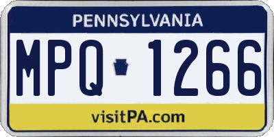 PA license plate MPQ1266