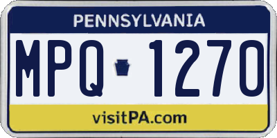 PA license plate MPQ1270