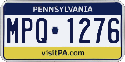 PA license plate MPQ1276