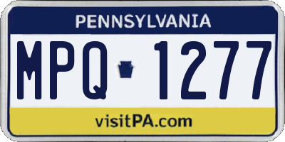 PA license plate MPQ1277