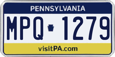 PA license plate MPQ1279