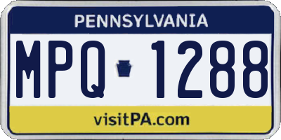 PA license plate MPQ1288