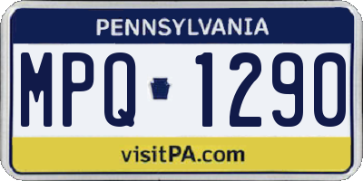 PA license plate MPQ1290