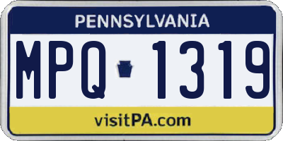 PA license plate MPQ1319