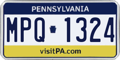 PA license plate MPQ1324