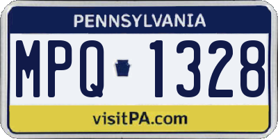 PA license plate MPQ1328
