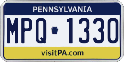 PA license plate MPQ1330