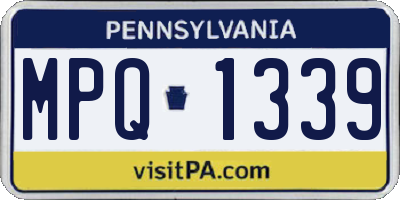 PA license plate MPQ1339