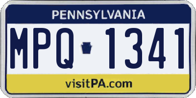 PA license plate MPQ1341