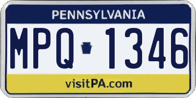 PA license plate MPQ1346