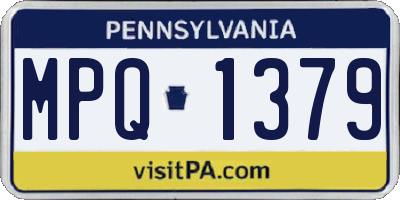 PA license plate MPQ1379