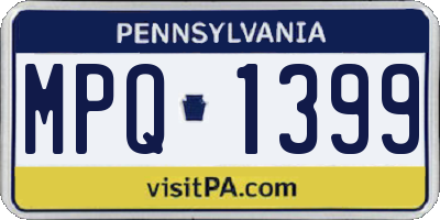 PA license plate MPQ1399