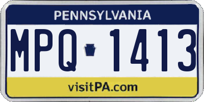 PA license plate MPQ1413