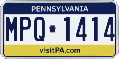 PA license plate MPQ1414