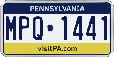 PA license plate MPQ1441