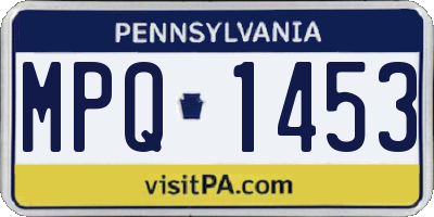 PA license plate MPQ1453